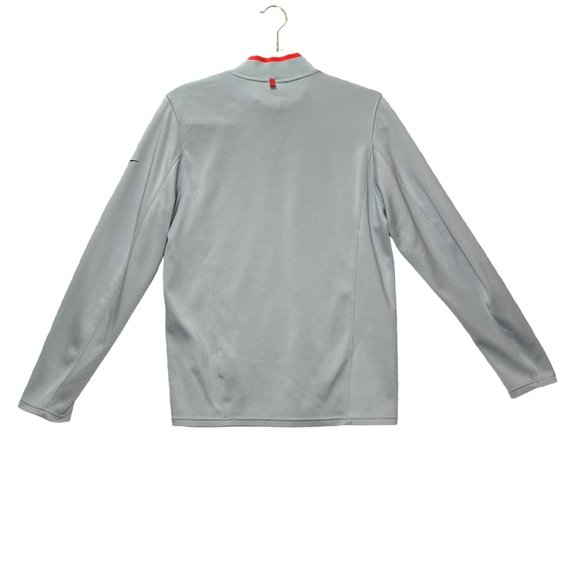 Nike Top Pullover Golf Dri Fit Mens Small Gray Logo 1/4 Zip Long Sleeve Shirt - Picture 6 of 11